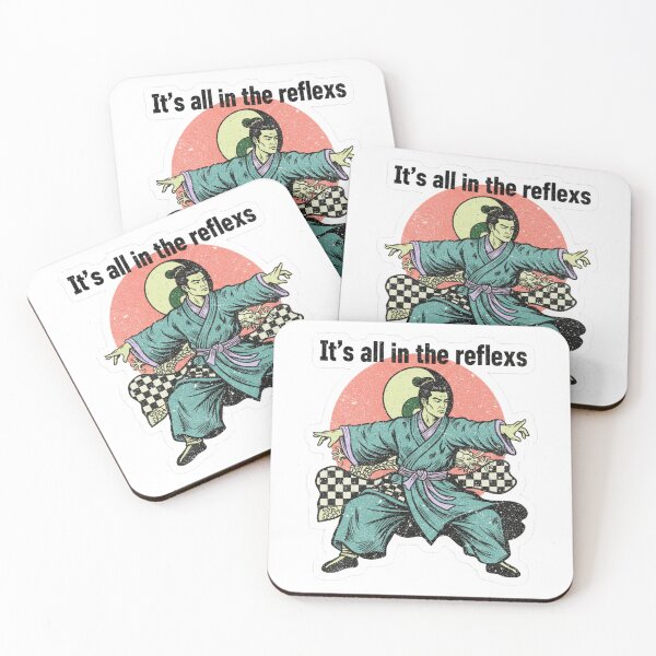 Item preview, IT'S ALL IN THE REFLEXES - DISTRESSED RACERBACK PREMIUM DIE-CUT STICKER designed and sold by Telatenpedia.