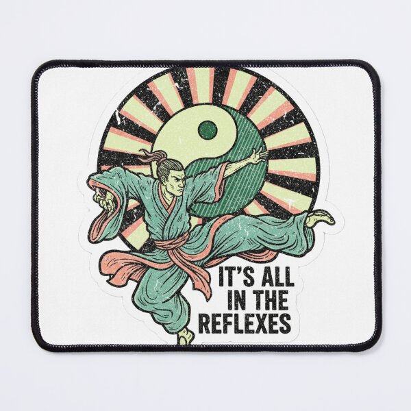 Item preview, IT'S ALL IN THE REFLEXES - DISTRESSED RACERBACK PREMIUM DIE-CUT STICKER designed and sold by Telatenpedia.