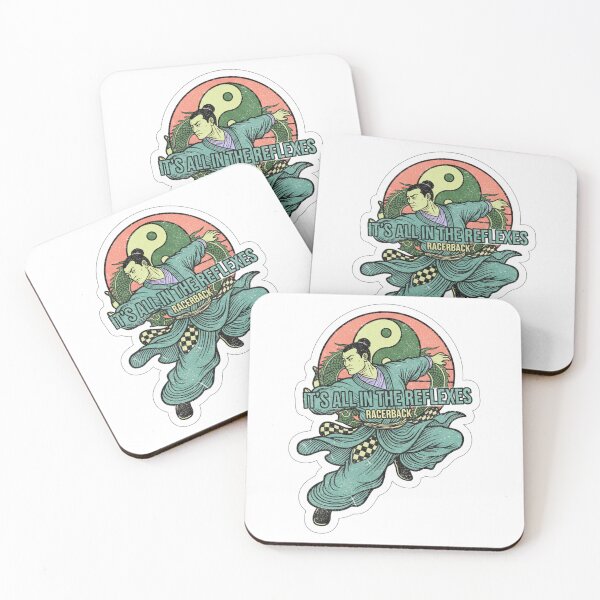 Item preview, IT'S ALL IN THE REFLEXES - DISTRESSED RACERBACK PREMIUM DIE-CUT STICKER designed and sold by Telatenpedia.