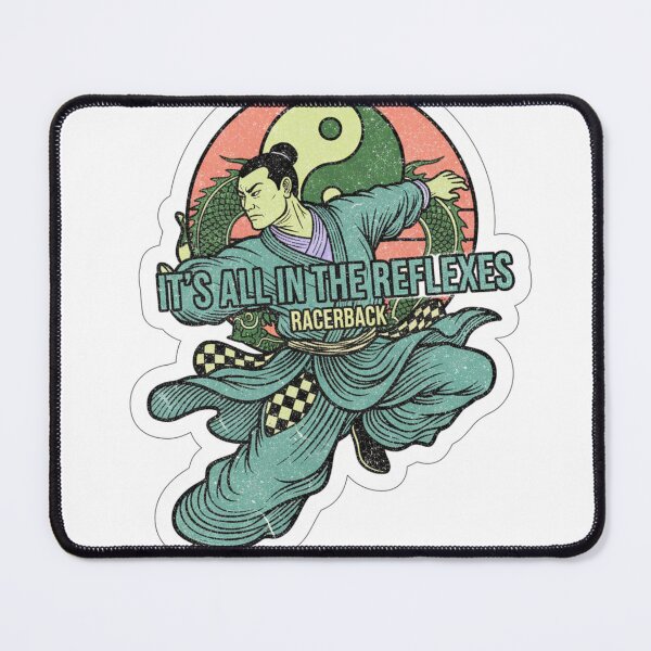 Item preview, IT'S ALL IN THE REFLEXES - DISTRESSED RACERBACK PREMIUM DIE-CUT STICKER designed and sold by Telatenpedia.