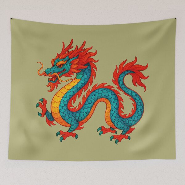 Item preview, Chinese Zodiac Dragon Illustration – Powerful Mythical Dragon Art designed and sold by jeibeee.