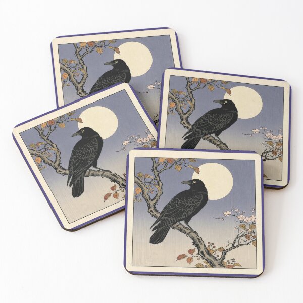 Item preview, Bird Print: Raven Under a Full Moon designed and sold by Tridentulus.