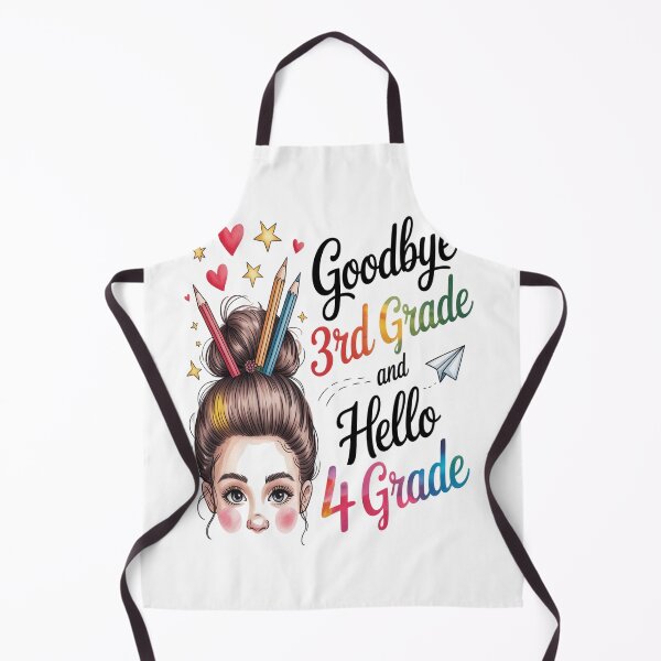 Item preview, Goodbye 3rd Grade Hello 4th Grade Messy Bun Teacher designed and sold by NicolaMail.