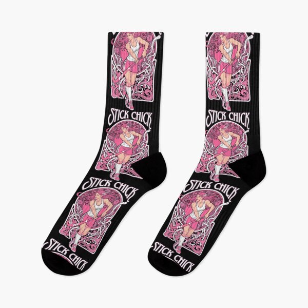 Item preview, Field Hockey Player Funny Stick Chick Woman Girl Art Nouveau designed and sold by GrandeDuc.