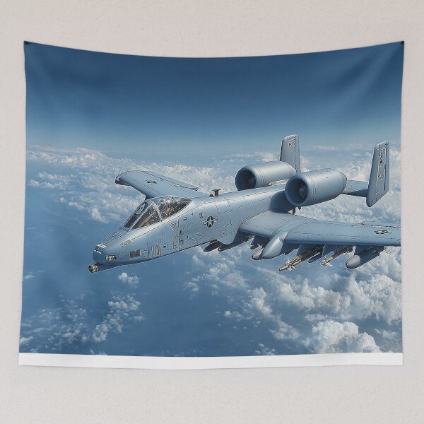 Item preview, A-10 Thunderbolt II Flying Over Clouds designed and sold by Skyframe Aviation.