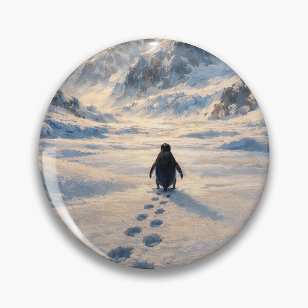 Item preview, but why? lonely penguin walking towards the mountain designed and sold by Mighty-Blue.