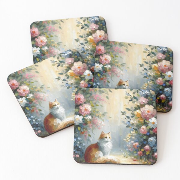 Item preview, Elegant Cat in a Dreamy Floral Garden designed and sold by Chic_Clip_Craft.