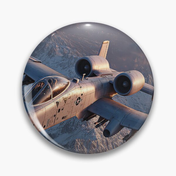Item preview, Warthog Jet Over Mountains Aviation Poster designed and sold by Skyframe Aviation.