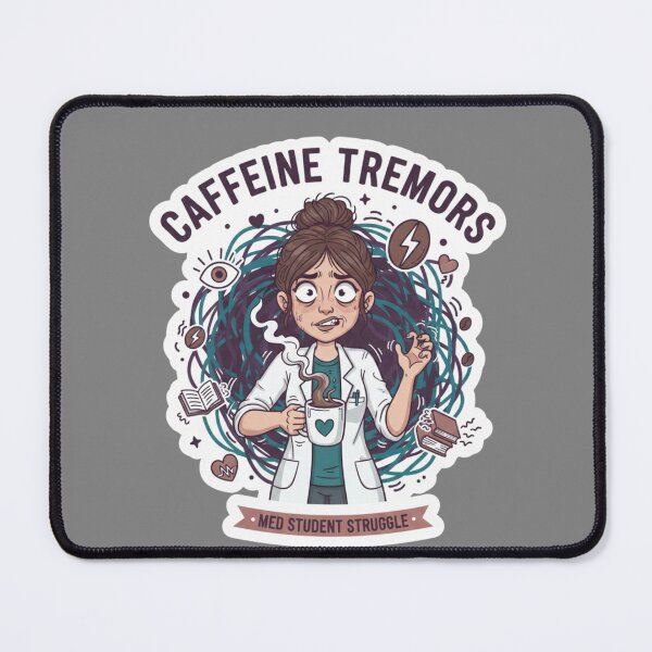 Item preview, Caffeine Tremors Med Student Struggle Funny Healthcare designed and sold by medoutfits.