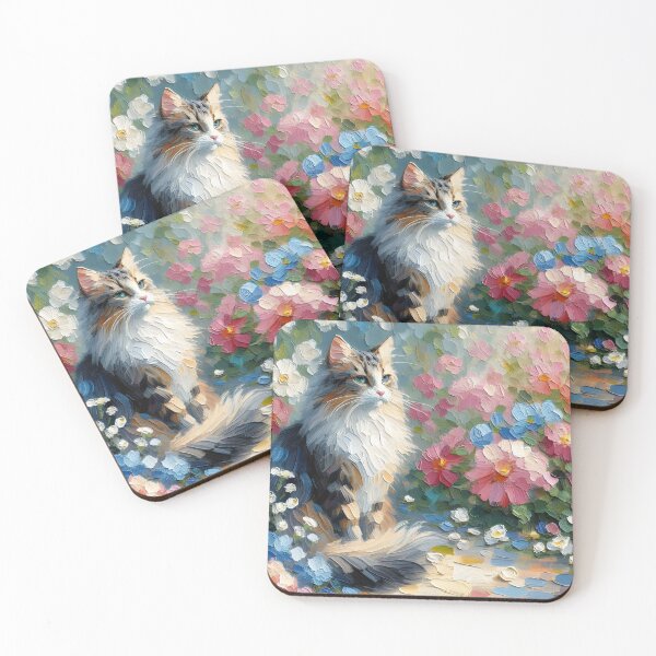 Item preview, Elegant Cat in a Dreamy Floral Garden designed and sold by Chic_Clip_Craft.