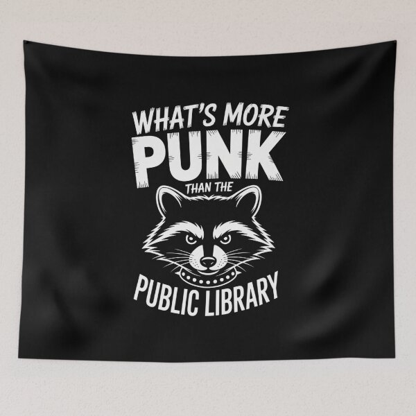 Item preview, Support Libraries funny raccoon meme feral designed and sold by lilensgavadur.