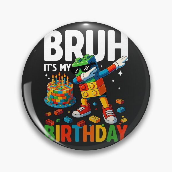 Item preview, Master Builder Dabbing Blocks Bricks Bruh Its My Birthday bruh designed and sold by ArleneRowe.