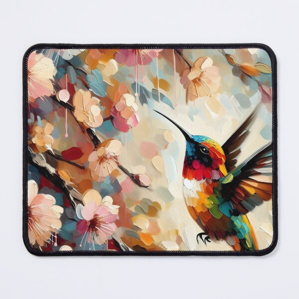 Item preview, Colorful Hummingbird with Cherry Blossoms designed and sold by Chic_Clip_Craft.