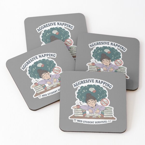 Item preview, Aggressive Napping Funny Medical Student Survival Art designed and sold by medoutfits.
