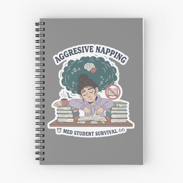 Item preview, Aggressive Napping Funny Medical Student Survival Art designed and sold by medoutfits.