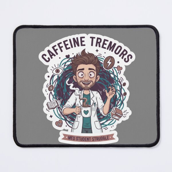 Item preview, Caffeine Tremors Funny Male Medical Student Healthcare Art designed and sold by medoutfits.