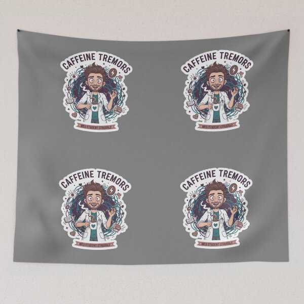 Item preview, Caffeine Tremors Funny Male Medical Student Healthcare Art designed and sold by medoutfits.