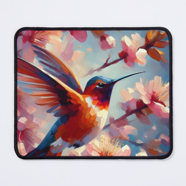 Item preview, Crimson Hummingbird in Blossom Flight designed and sold by Chic_Clip_Craft.