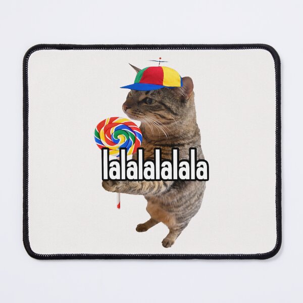 Item preview, Lalalala Funny Silly Cat with Lollipop Meme Men Women designed and sold by ArleneRowe.