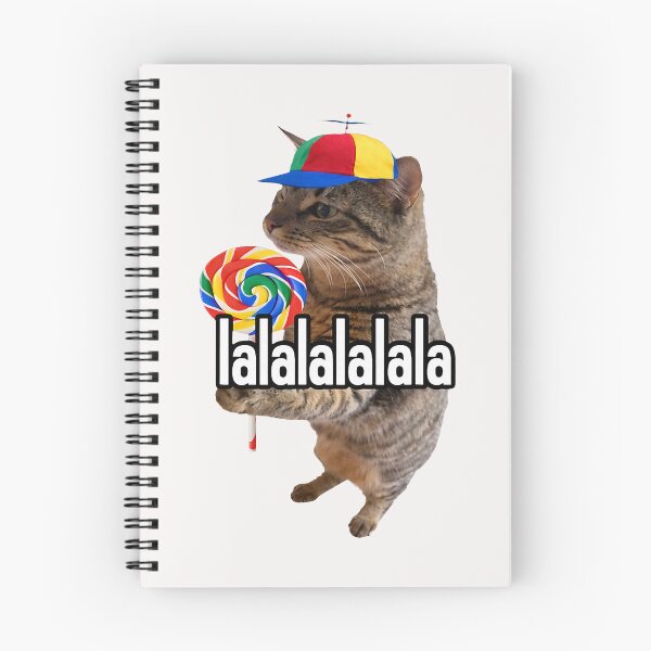 Item preview, Lalalala Funny Silly Cat with Lollipop Meme Men Women  designed and sold by ArleneRowe.