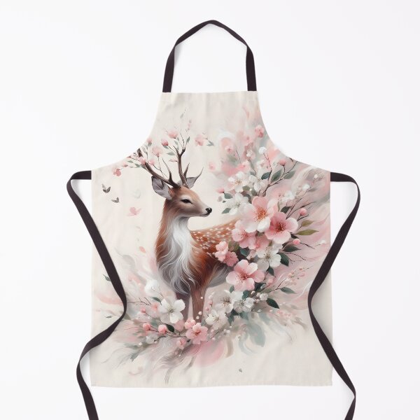 Item preview, Whimsical Deer Surrounded by Blooming Petals designed and sold by Chic_Clip_Craft.