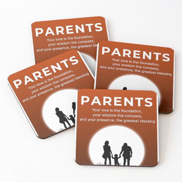 Item preview, Parents Love Quote Family Silhouette Inspirational Wall Art Design designed and sold by H J Creatives.