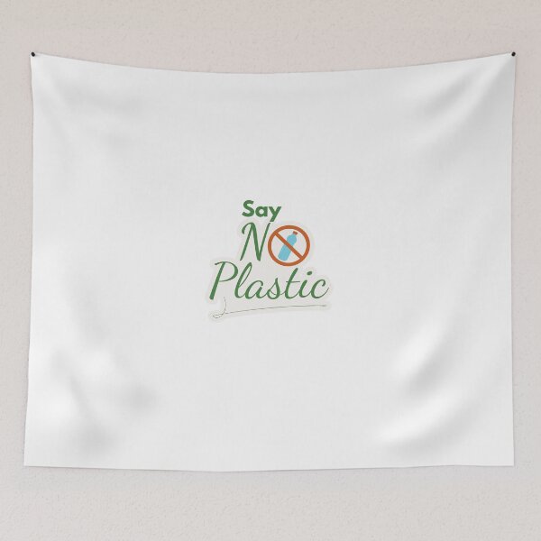 Item preview, No Plastic – Save Our Planet | Eco-Friendly Sustainability Design designed and sold by Fouziaart08.