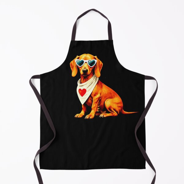 Item preview, Valentine Dachshund Dog Gift with Heart designed and sold by VikArtStudio.