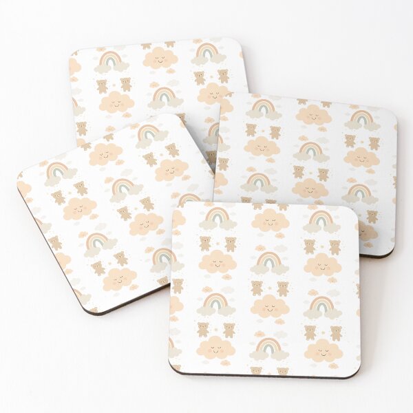 Item preview, A cute abstract children's pattern featuring bears in the clouds and a rainbow. designed and sold by Natalia4321.