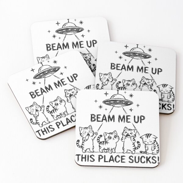 Item preview, Beam Me Up Cat UFO designed and sold by AdyKurniawan.
