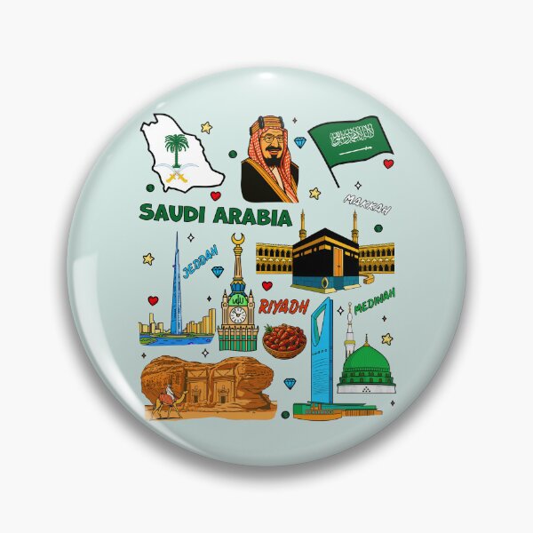 Item preview, Saudi Arabia Heritage & Modernity, Vibrant Cultural Icons designed and sold by mashmosh.