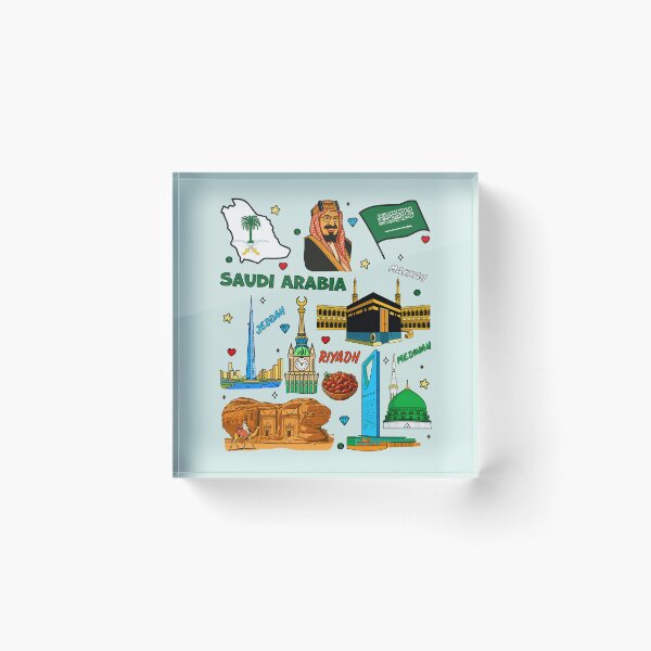 Item preview, Saudi Arabia Heritage & Modernity, Vibrant Cultural Icons designed and sold by mashmosh.