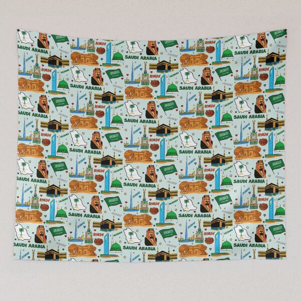 Item preview, Saudi Arabia Heritage & Modernity, Vibrant Cultural Icons designed and sold by mashmosh.