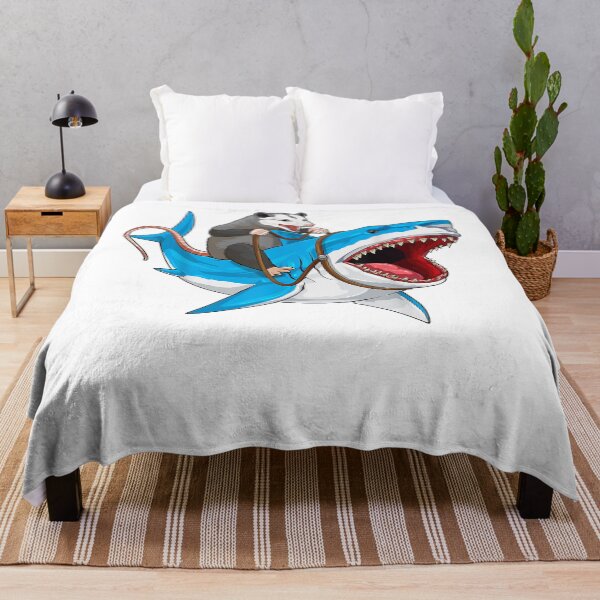 Item preview, Funny Opossum Riding Shark Possum Trash Marsupial Mashup designed and sold by MerrittWe.