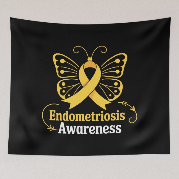 Item preview, Butterfly Yellow Ribbon Endometriosis Awareness designed and sold by comptorasunfia.