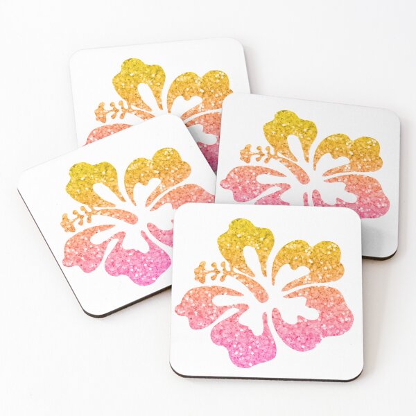 Item preview, Gyaru Glitter Beach Tropical Hibiscus Flower Sticker designed and sold by drova.