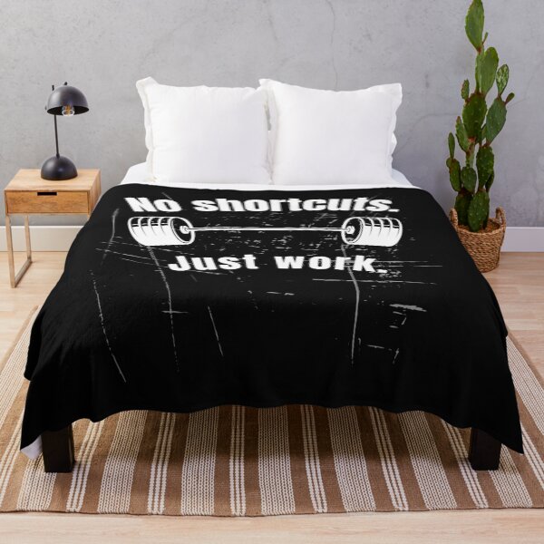 Item preview, No shortcuts. Just work. Gym Fitness Motivation Quote designed and sold by TeeArtWorld.