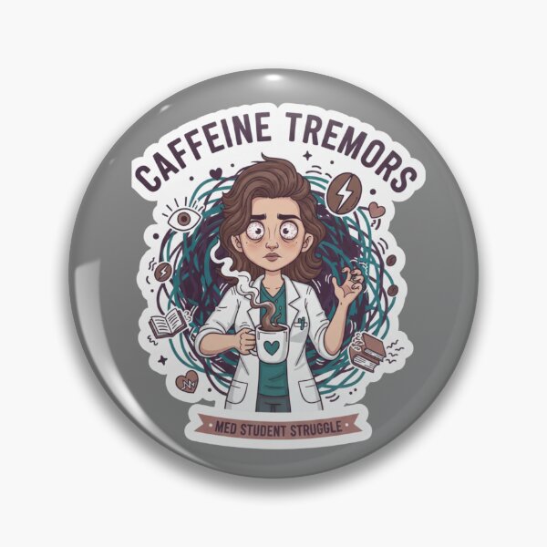 Item preview, Caffeine Tremors Funny Female Medical Student Healthcare Art designed and sold by medoutfits.