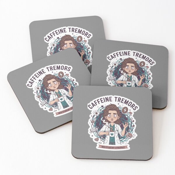 Item preview, Caffeine Tremors Funny Female Medical Student Healthcare Art designed and sold by medoutfits.
