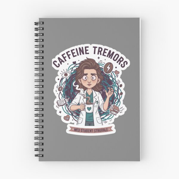 Item preview, Caffeine Tremors Funny Female Medical Student Healthcare Art designed and sold by medoutfits.