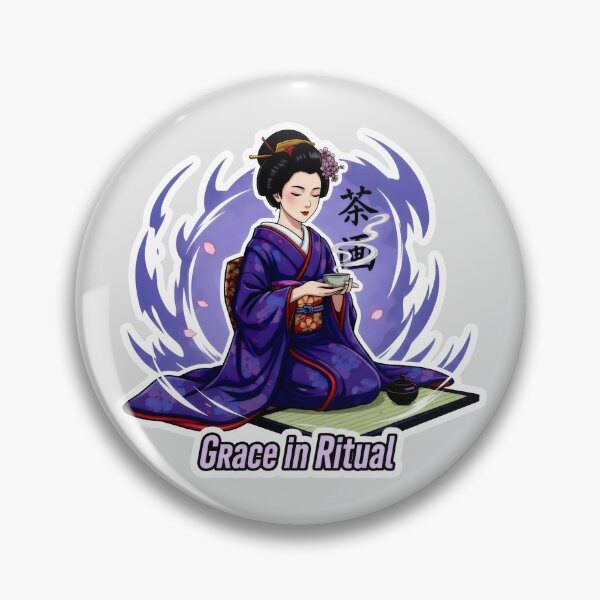 Item preview, Grace in Ritual Japanese Tea Ceremony Chado Otaku Art Style designed and sold by SplashTastic.