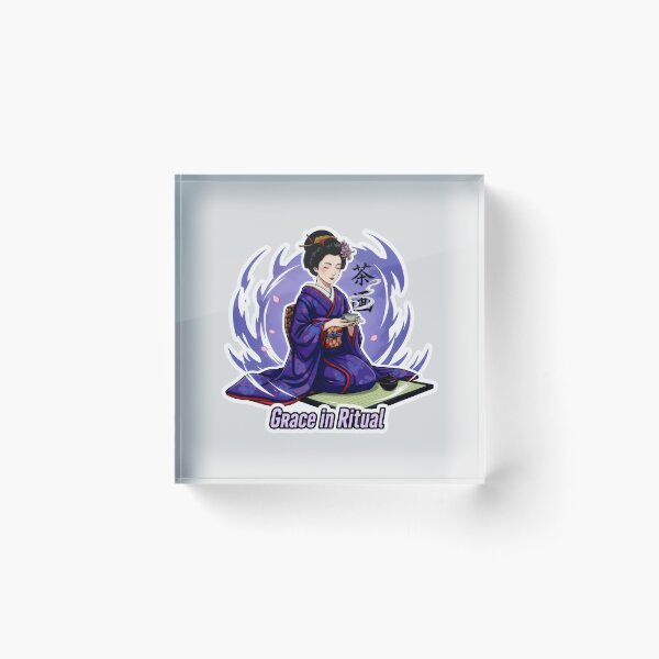 Item preview, Grace in Ritual Japanese Tea Ceremony Chado Otaku Art Style designed and sold by SplashTastic.
