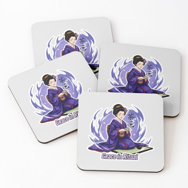 Item preview, Grace in Ritual Japanese Tea Ceremony Chado Otaku Art Style designed and sold by SplashTastic.