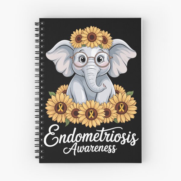 Item preview, Elephant Sunflower Endometriosis Awareness Ribbon designed and sold by sterabamineh.