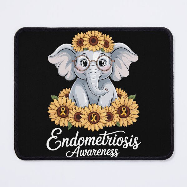 Item preview, Elephant Sunflower Endometriosis Awareness Ribbon designed and sold by sterabamineh.