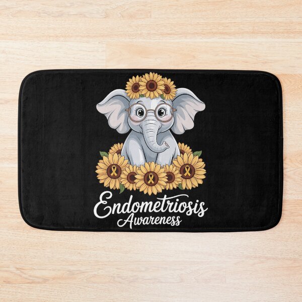Item preview, Elephant Sunflower Endometriosis Awareness Ribbon designed and sold by sterabamineh.
