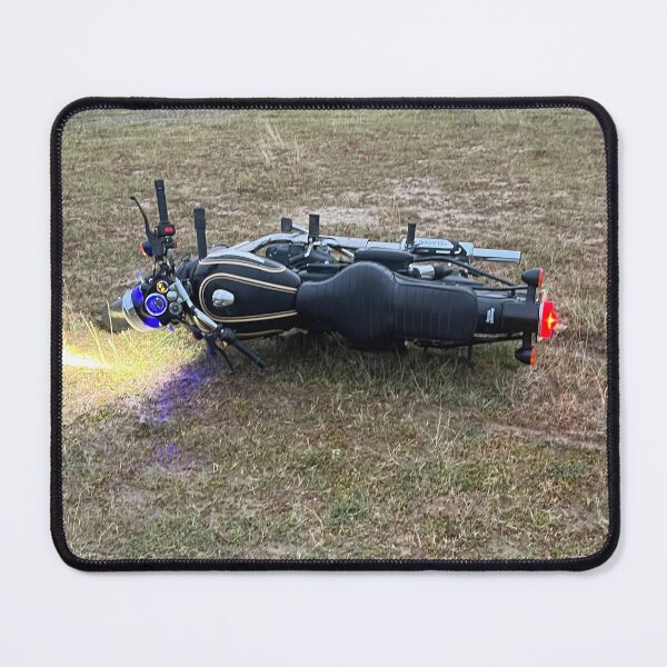 Item preview, Motorcycle Resting After an Off-Road Ride designed and sold by Ahmer007.