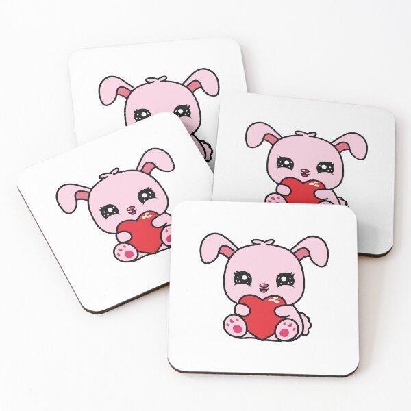 Item preview, Cute Kawaii Bunny Hugging Heart designed and sold by Marshallamoakohene.