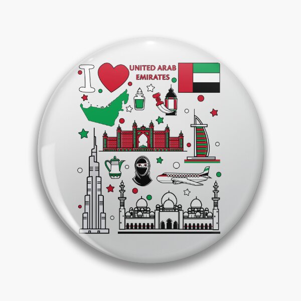 Item preview, UAE Pride, Ultimate Dubai & Abu Dhabi Landmark Icons designed and sold by mashmosh.