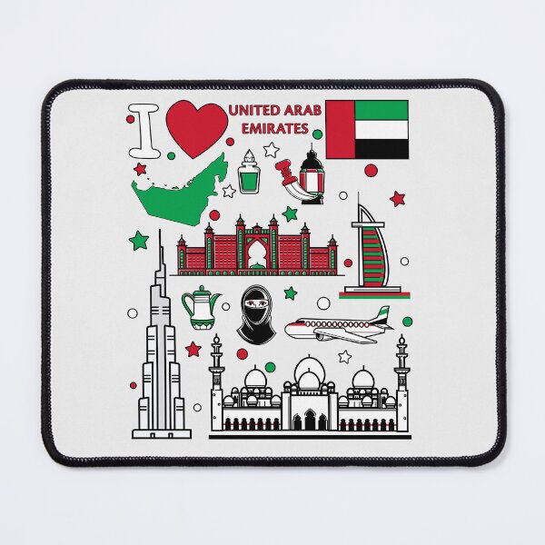 Item preview, UAE Pride, Ultimate Dubai & Abu Dhabi Landmark Icons designed and sold by mashmosh.